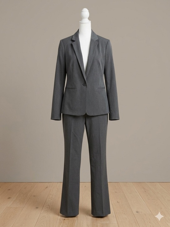 Express Jackets & Blazers - Express Charcoal Gray 2-Piece Pant Suit | Size 10 | Blazer NWT + Pants NWOT
